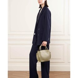 Bolso de mano de cuero granulado LOUISA FOULONNE DOUBLE