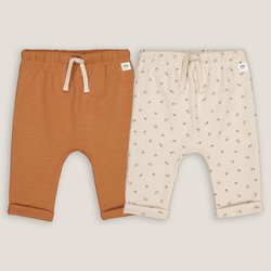 Lote de 2 pantalones árabes de felpa Slub