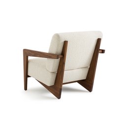 Sillón de nogal macizo y rizo, Izag