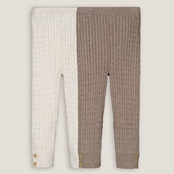 Lote de 2 leggings de punto trenzado