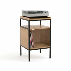 Mueble para vinilos de roble y acero an. 48 cm, Volga