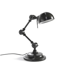 Lámpara de escritorio, metal acero, estilo industrial, Kikan