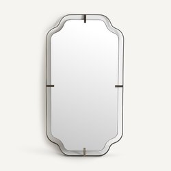 Espejo estilo años 30, metal de cañón, 110 cm de altura, EYLEEN