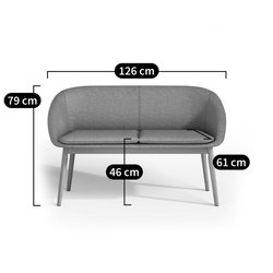 Sillón de mesa 2 plazas JIMI