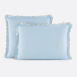 Funda de almohada lisa de algodón lavado con acabado de escamas, Scenario