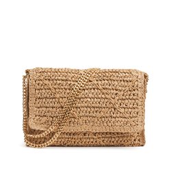 Bolso tejido, con bandolera de cadena