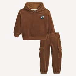 Conjunto de pana de 2 piezas, chándal y sudadera