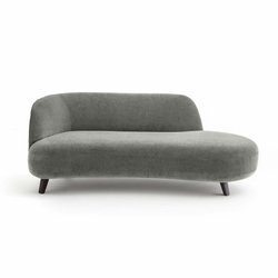 Sofá chaise longue de terciopelo stonewashed, Rosebury