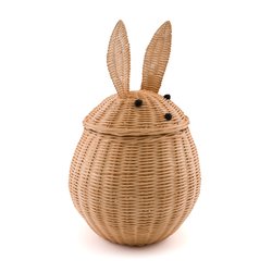 Cesta infantil de mimbre en forma de conejo, Barnita