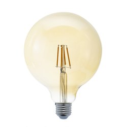 Bombilla globo ámbar Ø12 cm, Baulind