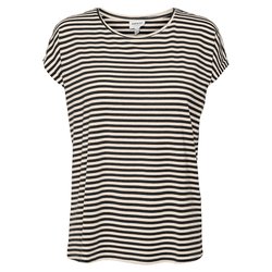 Camiseta a rayas con cuello redondo y manga corta