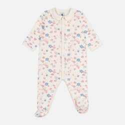 Pijama para bebé de forro polar cepillado con cuello de pétalo