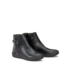 Botines con cremallera elástico brillante