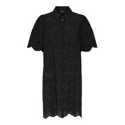 Vestido corto de manga corta con bordados