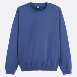 Sudadera de cuello redondo lavado a la piedra, efecto desgastado