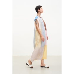 Maxivestido camisero patchwork sin mangas, RICHIE