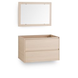 Mueble bajo lavabo flotante + espejo An. L80 cm, Nirio