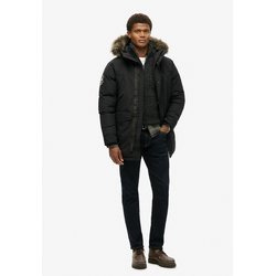 Parka con capucha de pelo sintético
