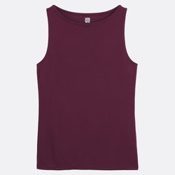 Camiseta sin mangas con cuello barco