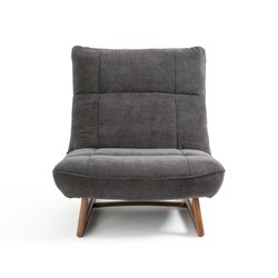 Sillón de nogal y tejido de terciopelo de canalé, Lafar