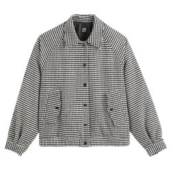 Cazadora estilo bomber, motivo pata de gallo