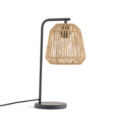 Lámpara de mesa de hierro y cáñamo Yaku