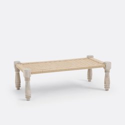 Banco indio de cuerda y madera de mango, Adas