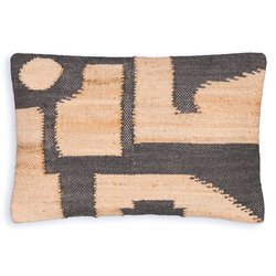 Funda de cojín de yute y lana, Arabica