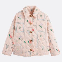 Chaqueta acolchada con estampado floral