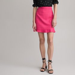 Falda corta de tweed