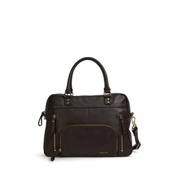Bolso de mano de piel con cremallera, múltiples bolsillos MACY