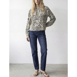 Blusa estampada de manga larga