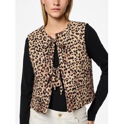 Chaqueta de leopardo sin mangas
