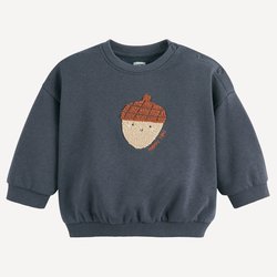 Sudadera de felpa con estampado de rizo de avellana