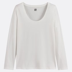 Camiseta cuello redondo, manga larga