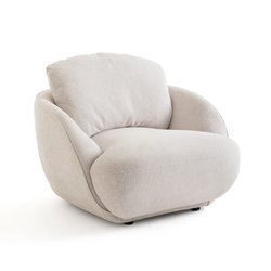 Sillón con forma de bola de tejido de algodón jaspeado, Alpine