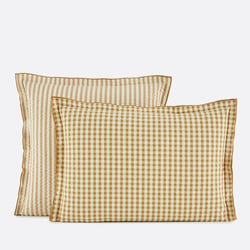 Funda de almohada de algodón seersucker, Cottage absenta