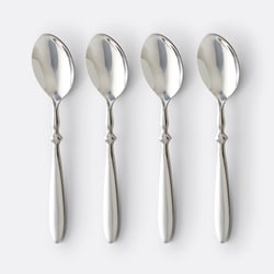 Lote de 4 cucharas de sopa de acero inoxidable RAKINEN