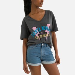 Camiseta cuello de pico frontal