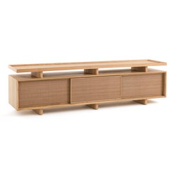 Mueble para TV de roble/piel, Propono