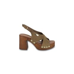 Sandalias zueco con tacón en piel de ante Penn