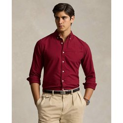 Camisa recta de oxford garment dyed