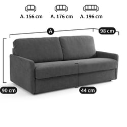 Sofá cama de algodón y lino, Comfort Bultex®, Marta