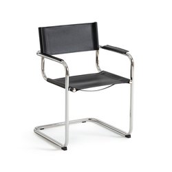Sillón de mesa de piel curtida auténtica, WInset