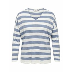 Jersey con cuello de pico a rayas