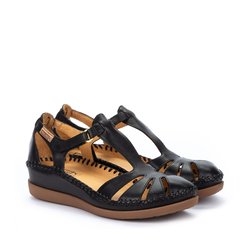 Sandalias de piel con cuña Cadaques