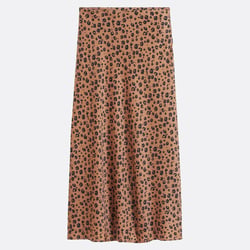 Falda acampanada con estampado animal, Signature MARION
