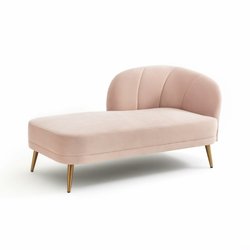 Chaise longue de terciopelo, izquierda, Leone