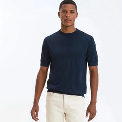 Camiseta de punto con cuello redondo