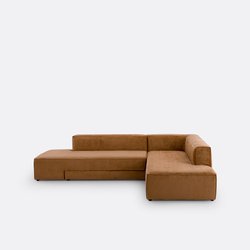 Sofá cama esquinero de terciopelo texturizado, Ginosa